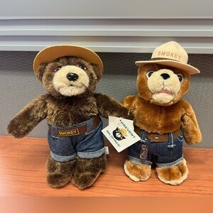 Smokey Bear Plush Bundle Lot of 2 – NWT & Pre-Owned Collectibles